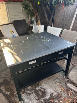 Stainless Steel Top Outdoor/Dining Table