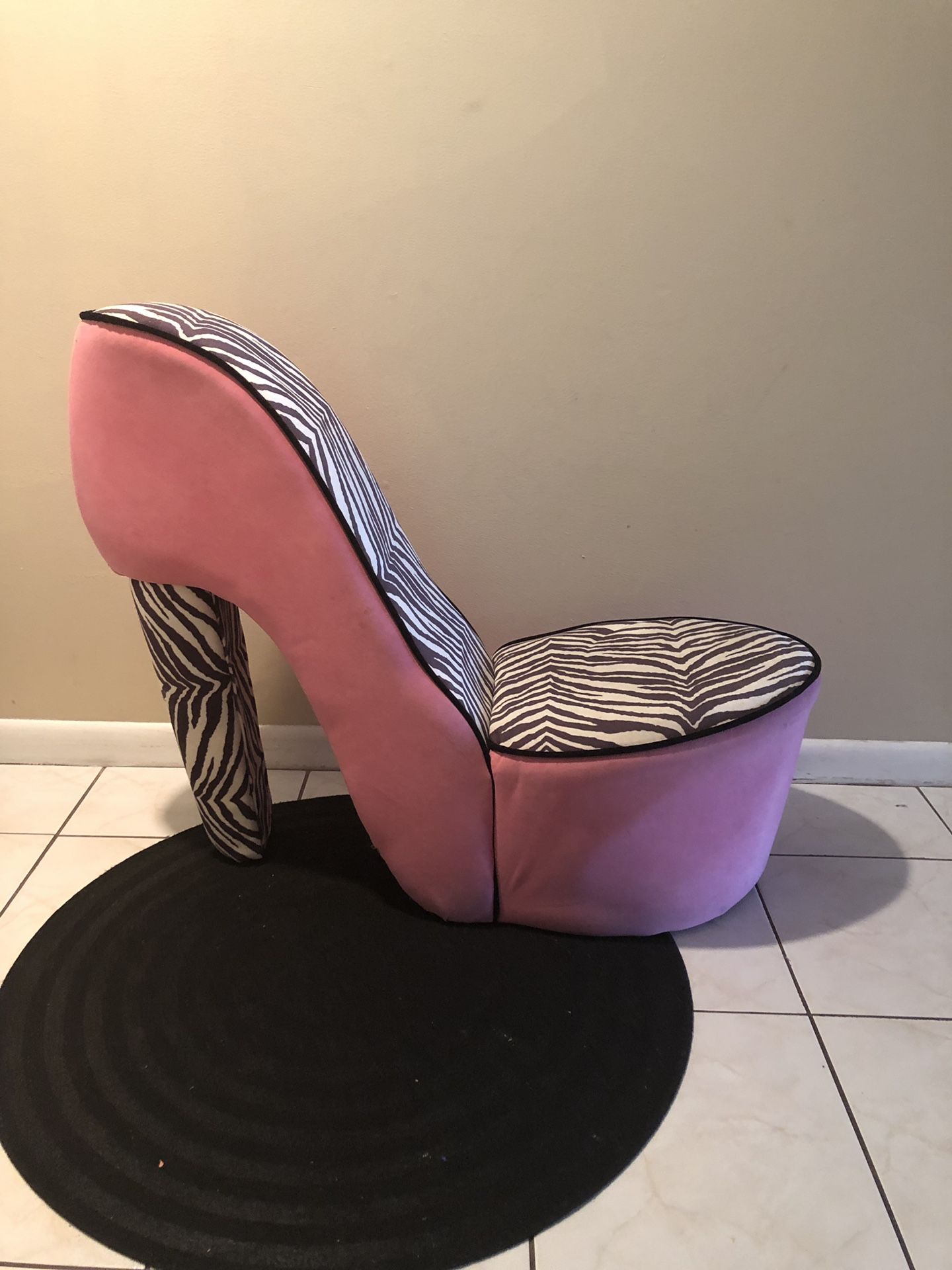 Zebra print High Heel Chair