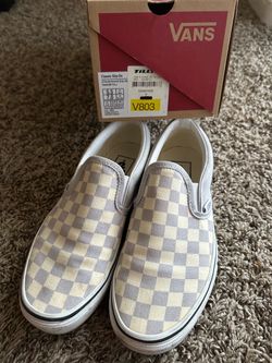 Vans Classic Slip-On Checkerboard Gray Women's