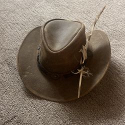 Leather Outback Hat 