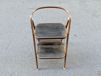Vintage Cosco Metal Folding Two Step Stool