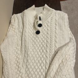 Men's New Ivory Sweater -small/ Medium