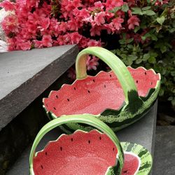 Ceramic Watermelon Serving Set - Set of 3