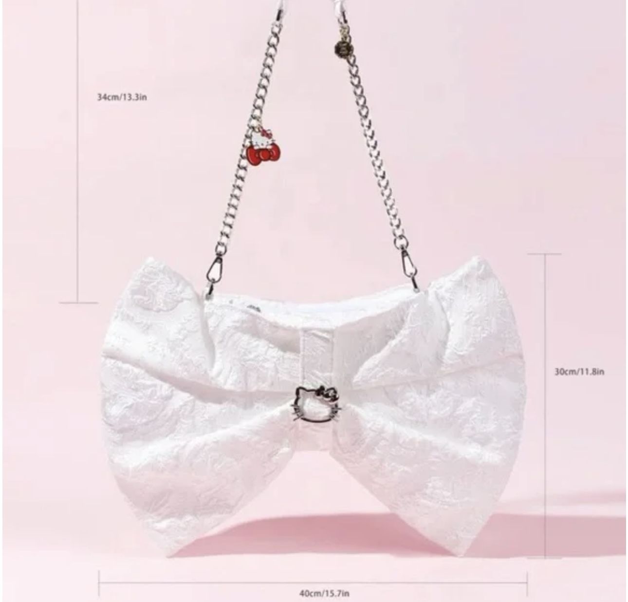 Hello Kitty Lace Bow Charm Purse