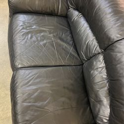 Black Leather Couch 