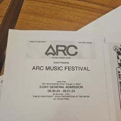 ARC FESTIVAL TICKETS 3 DAY GENERAL ADMISSION VIP AND SINGLE DAY TICKETS 