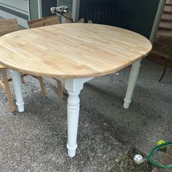 Refinished Solid Wood Dining Table