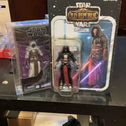 Star Wars Black Series Custom Carded Darth Revan + Regular Figure 