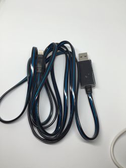 Lightning Cable for iPhone, AoLiPlus 6.6 ft Charger Cord LED Lightning to USB Cable Charging Cord for iPhone X/8/7/7 Plus/6/6S,iPad and iPod (Blue)(