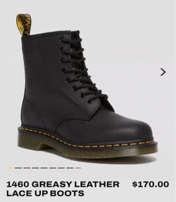 Dr. Martens 1460 Greasy Leather Lace Up Boots