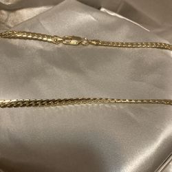 10k Gold Snake Link Chain For Men 