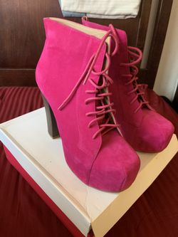 Pink boot heels