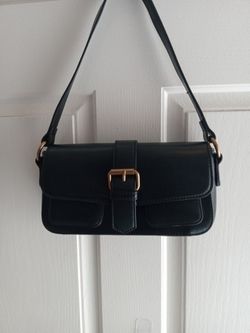 Brandy Melville Black Buckle Shoulder Bag