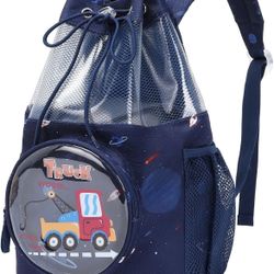 mygreen Drawstring Backpack Gym Cinch Bag for Swim Beach Sports Waterproof for Kids ✅IT'S NEW