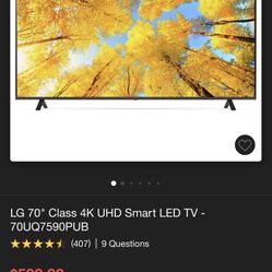 70 Inch Lg Smart Tv Brand New
