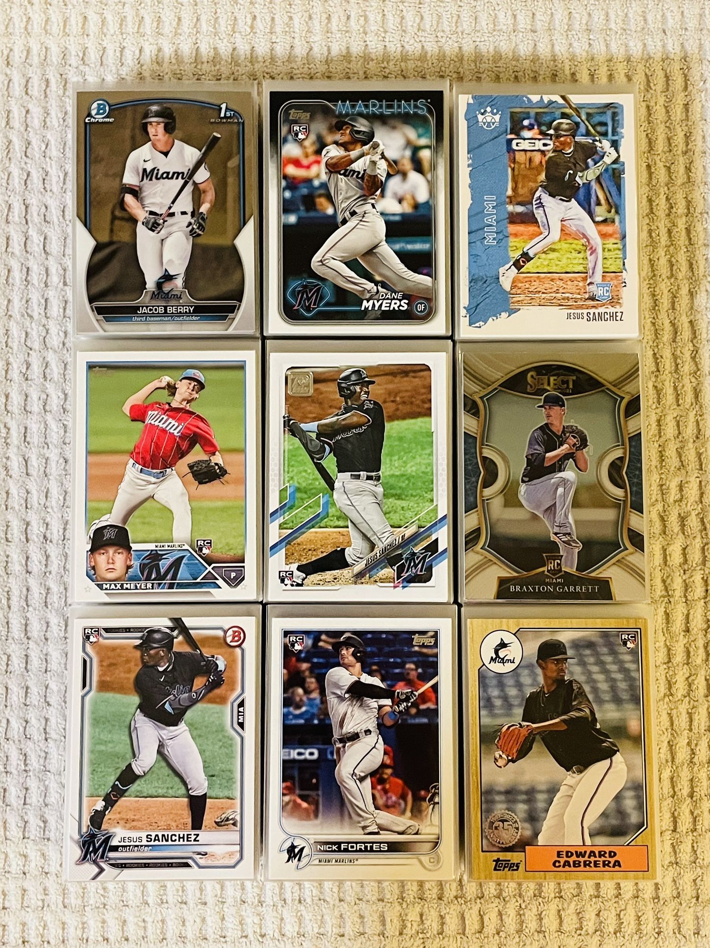 Miami Marlins 415 Card Baseball Lot! Rookies, Prospects, Parallels, Short Prints, Variations & More!
