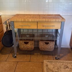 Butcher Block With Drawers