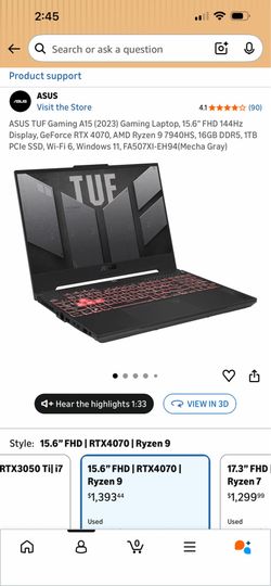 ASUS TUF Gaming Laptop