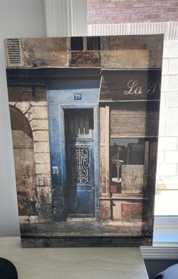 24Hx16W French Canvas Wall Art/Decor