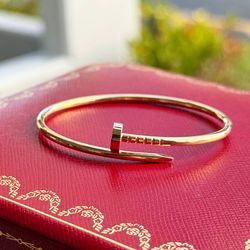 Cartier Juste UN Clou Nail Bracelet small model 18k yellow gold size 15 with box, tag, bag, appraisal