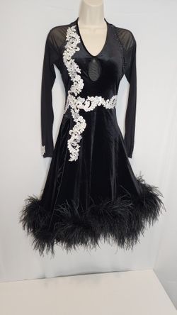 🔥Chic Black Dance Dress with Lace Accents