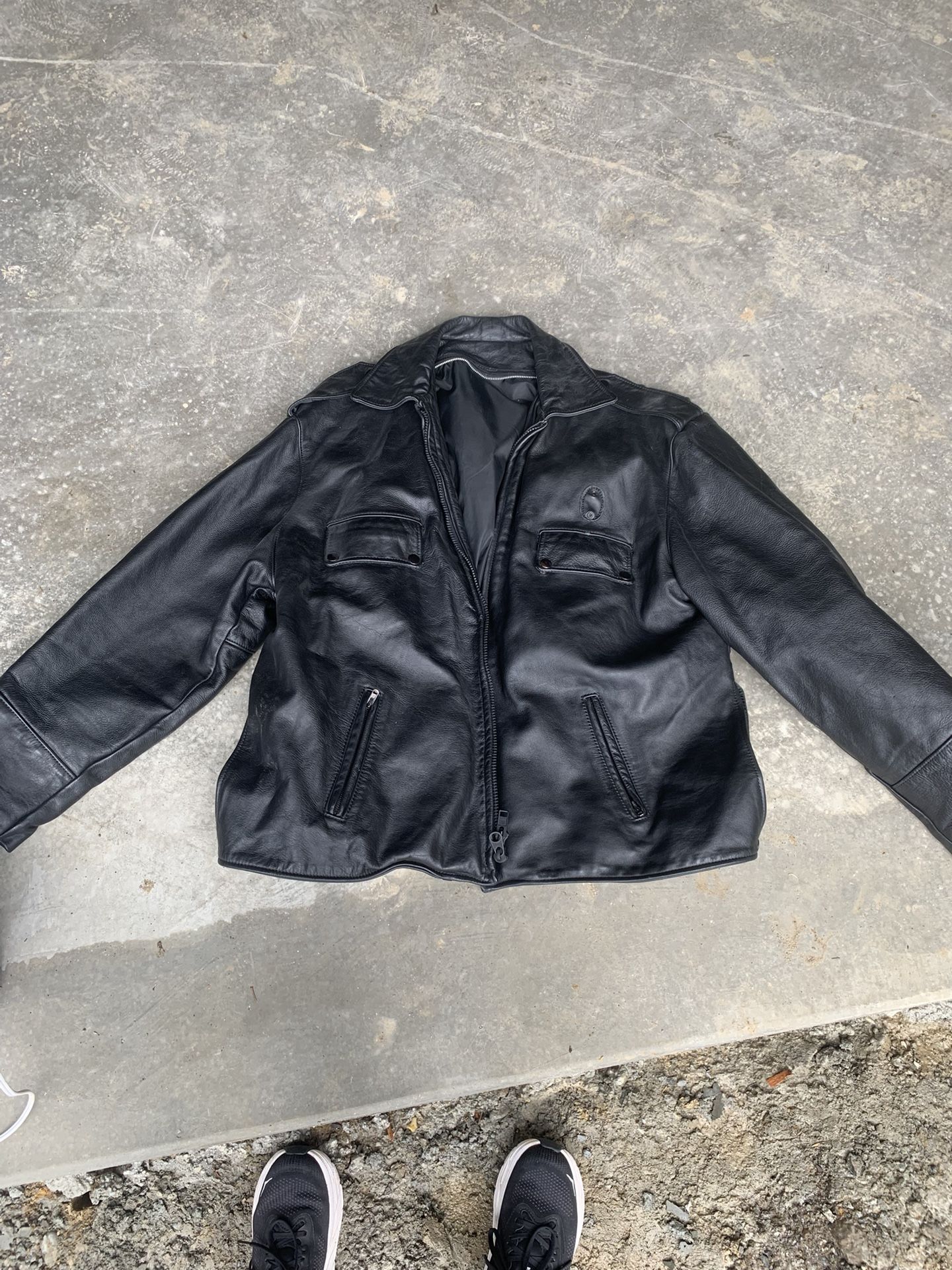 All Leather Motorcycle Jacket Size 52L
