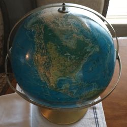 Vintage Randy McNally World Portrait Globe