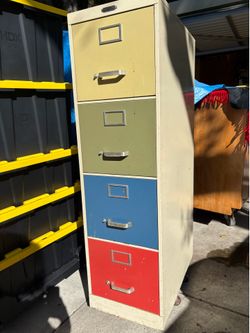 Retro metal filing cabinet