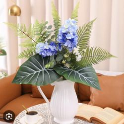 🌿 Floweroyal Artificial Hydrangea Arrangement – 25.6” Tall 🌿 (flowers Only)