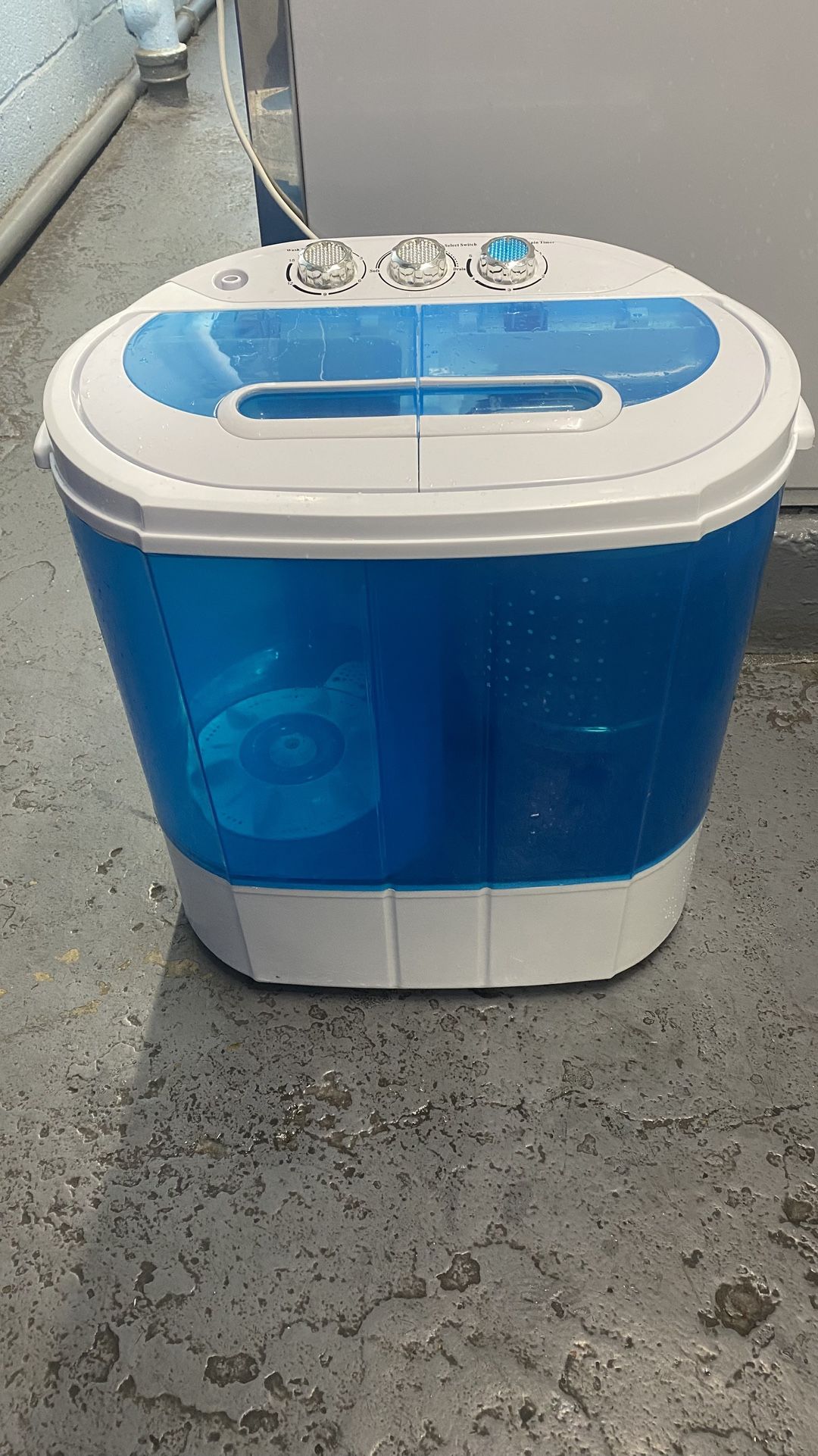 ZenStyle Portable Washer Compact Twin Tub 9.9 LB Mini Top Load Washing Machine Washer/Spinner w/ 6.57 FT Inlet Hose