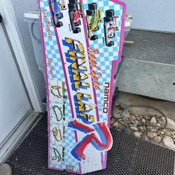 Namco Real Spec Final Lap R Arcade Racing Driving Game Large Marquee Header Sign Original 