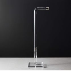 EXCLUSIVE Acrylic And Polished Nickel.   FreeStanding Toilet Paper Holder