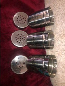 Stainless Steel Salt and Pepper Shakers Set of 3