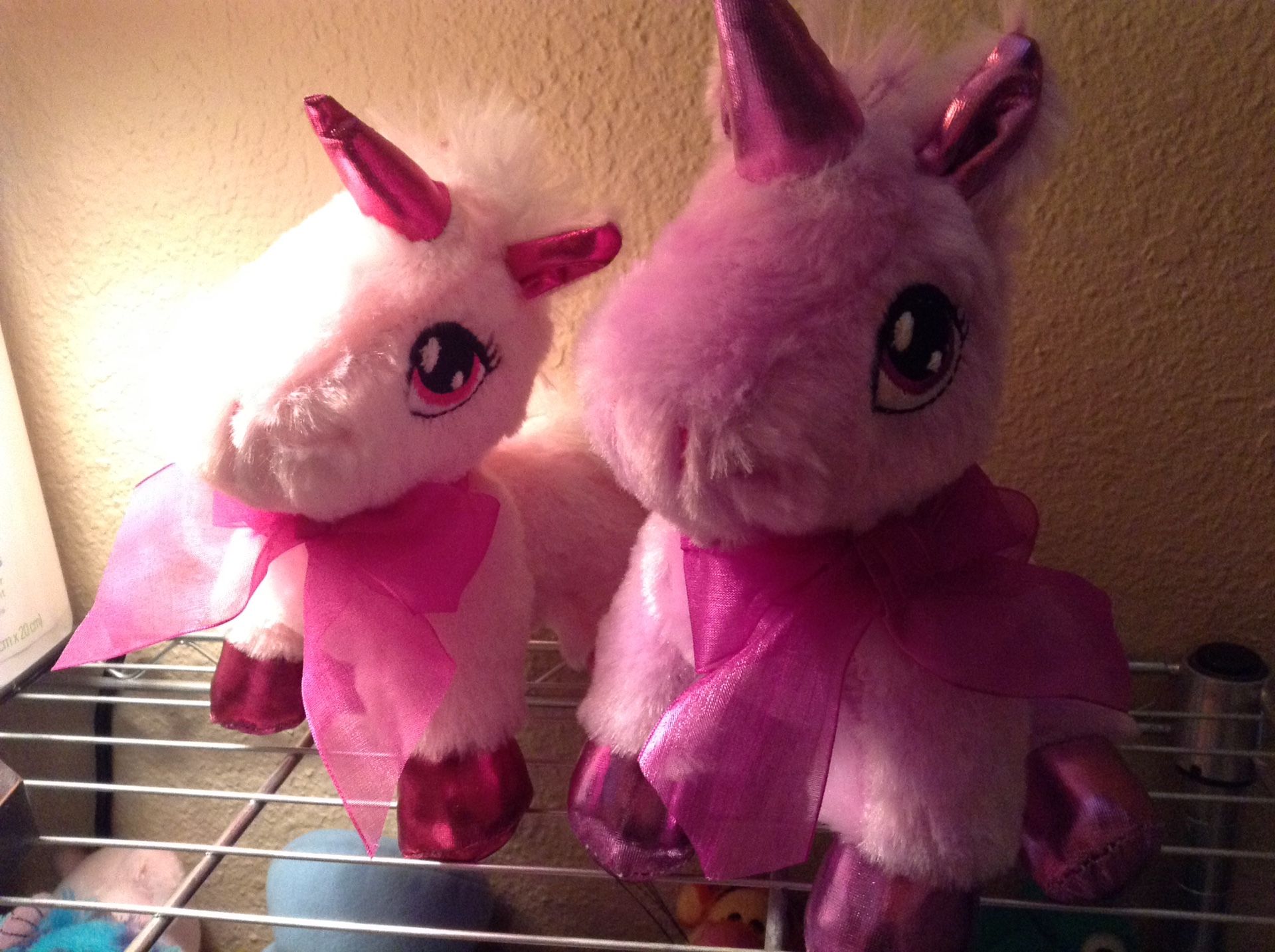 Pink and Purple Dan Dee Unicorn Plushes, Children's Plushies