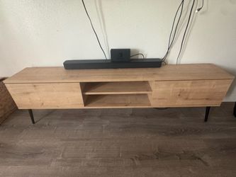 Oak TV Stand Modern table Entertainment Center, 71"