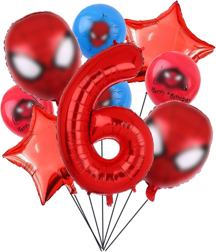Spider-Man 6th Birthday Balloon Decoration