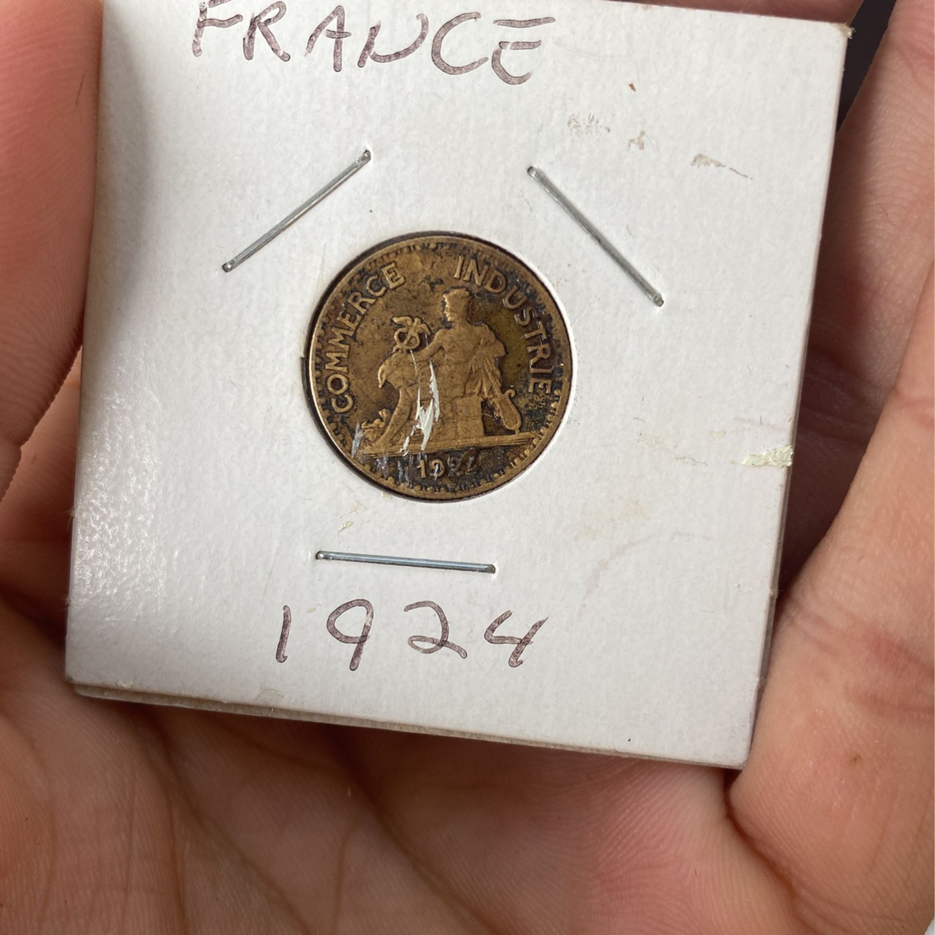 1924 French 50 Centimes Coin