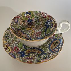 Radfords Chintz Tea Cup and Saucer , English Teacup , Antique Tea Cup , English Bone China , Housewarming Gift for Her , Friendship Gift