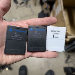 PS2 PS1 PlayStation 2 memory cards