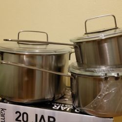 Pots Cookware IKEA Stainless Steel "HEMKOMST"