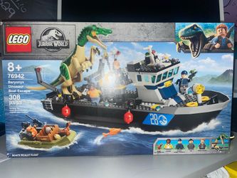Brand New Lego Jurassic Word Baryonyx Dinosaur Boat Escape