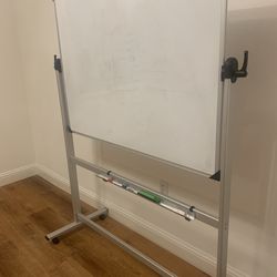 Double sided magnetic dry erase whiteboard package