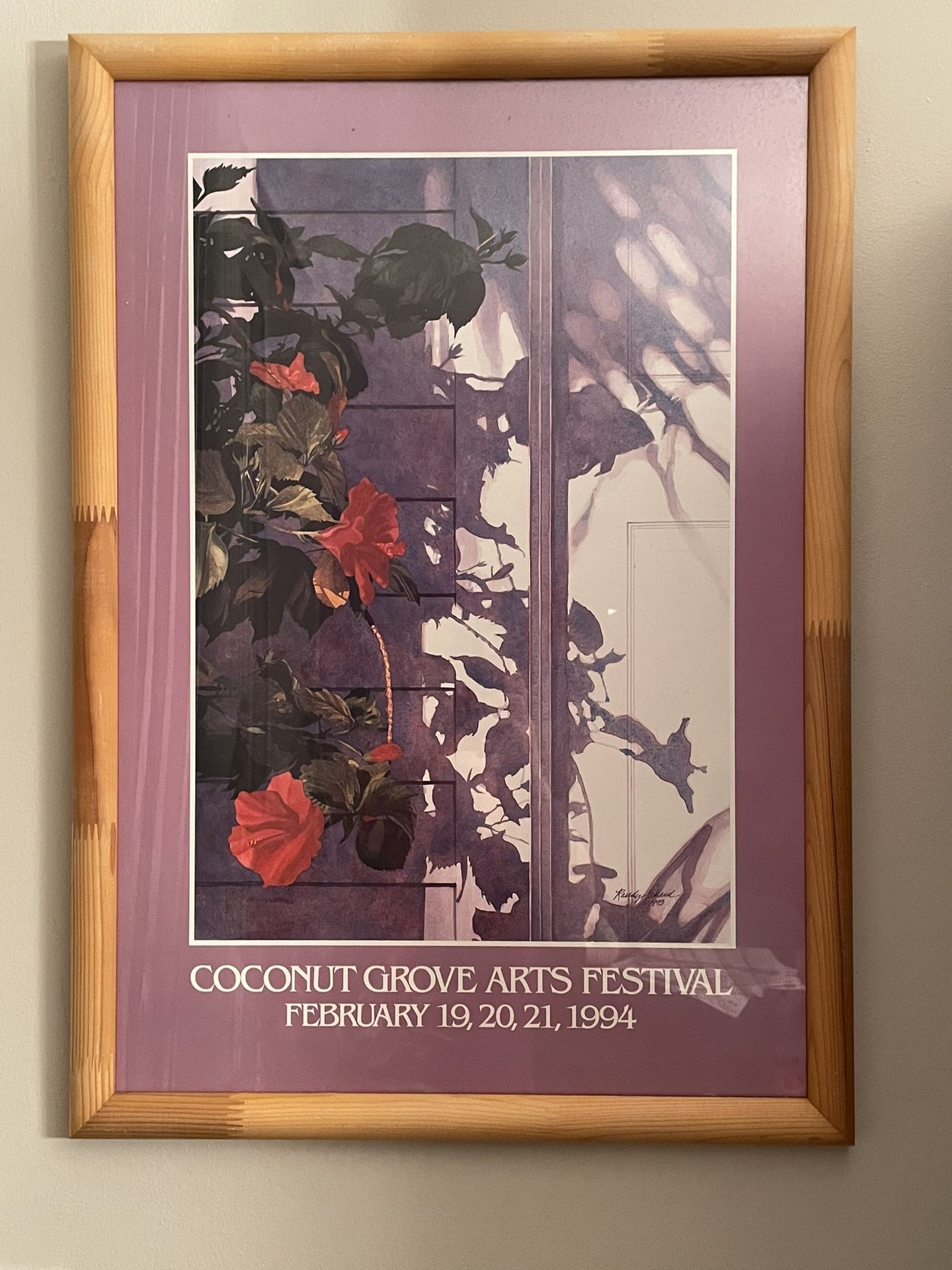1994 Coconut Grove Arts Festival Framed Poster By Randy Ekcard