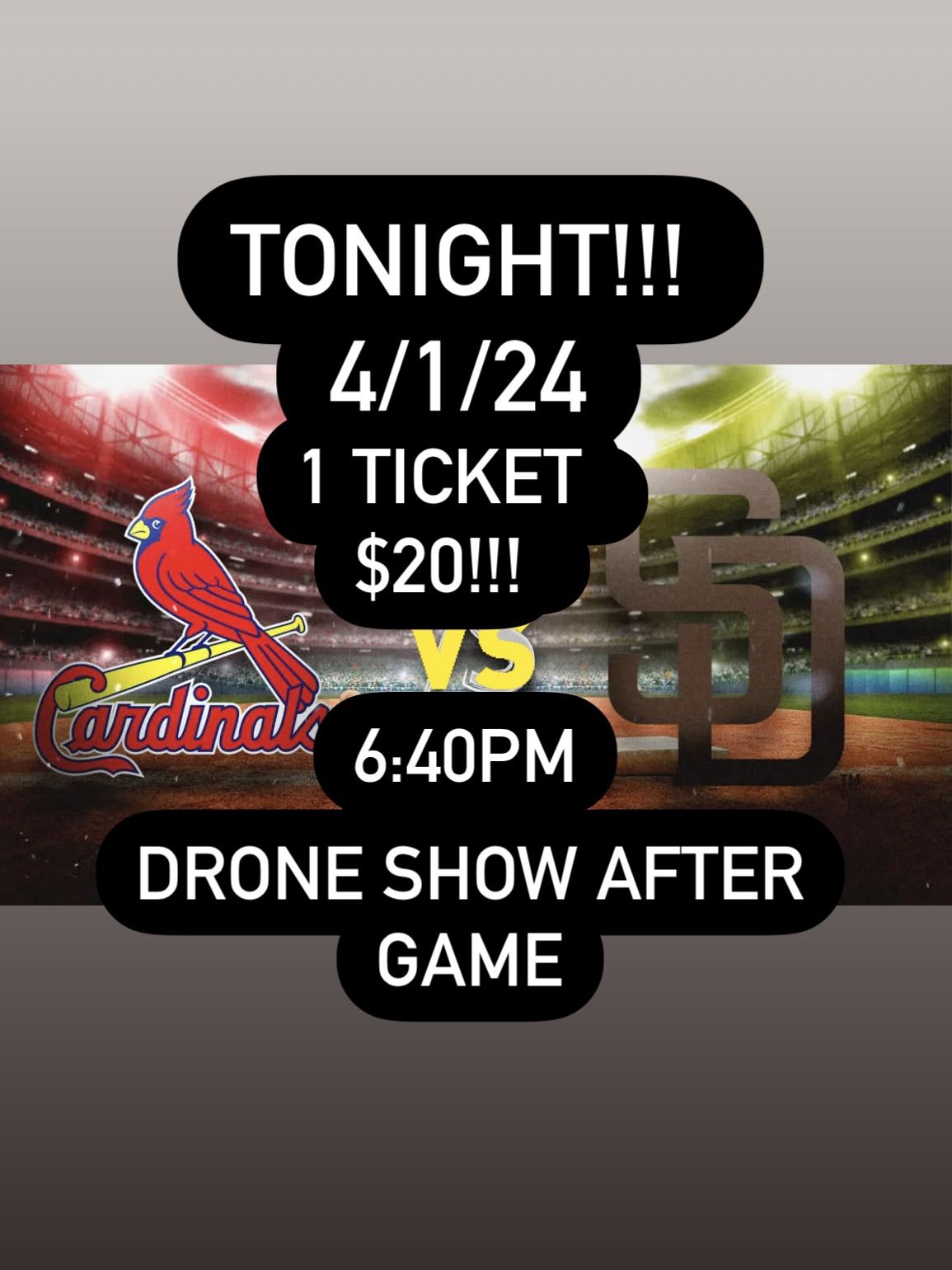 Padres Vs Cardinals 4/1/24
