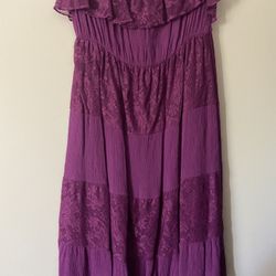 Fuchsia Strapless Dress 