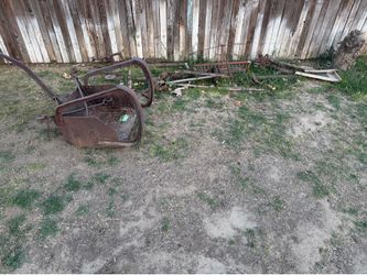 Antique farm tools.