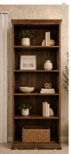 Brown bookshelf
