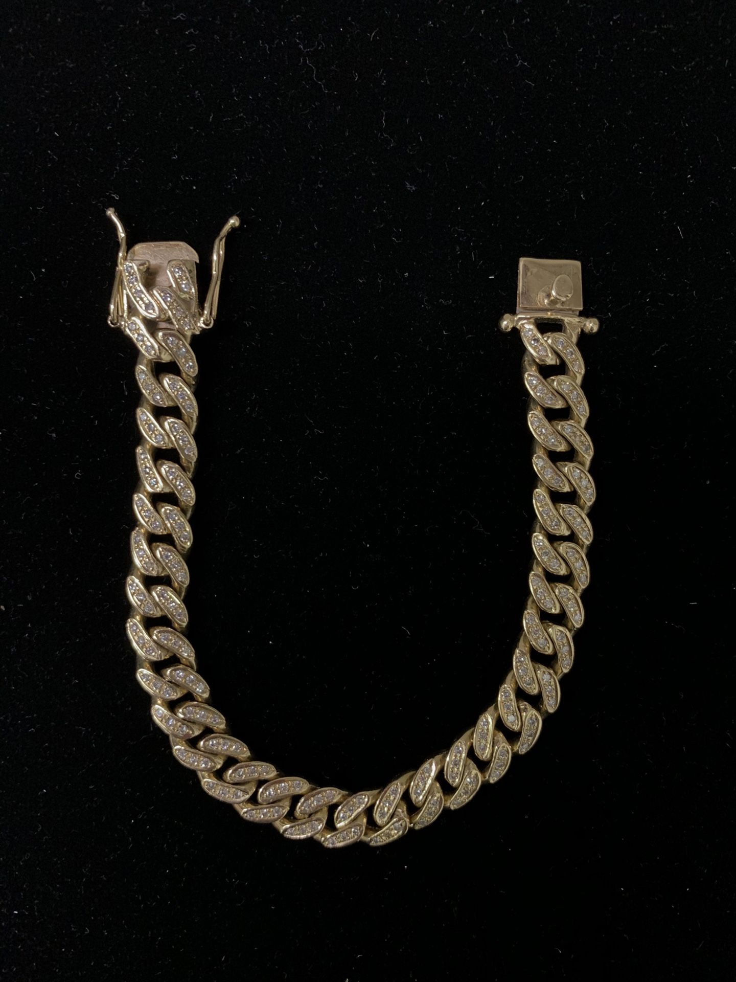 14k Diamond Gold Bracelet ICED OUT $4000 FIRM