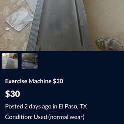 Exercise Machine $20