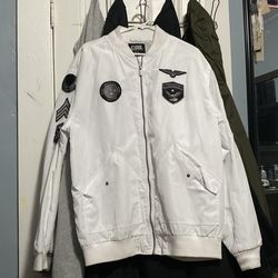 CSG white bomber jacket